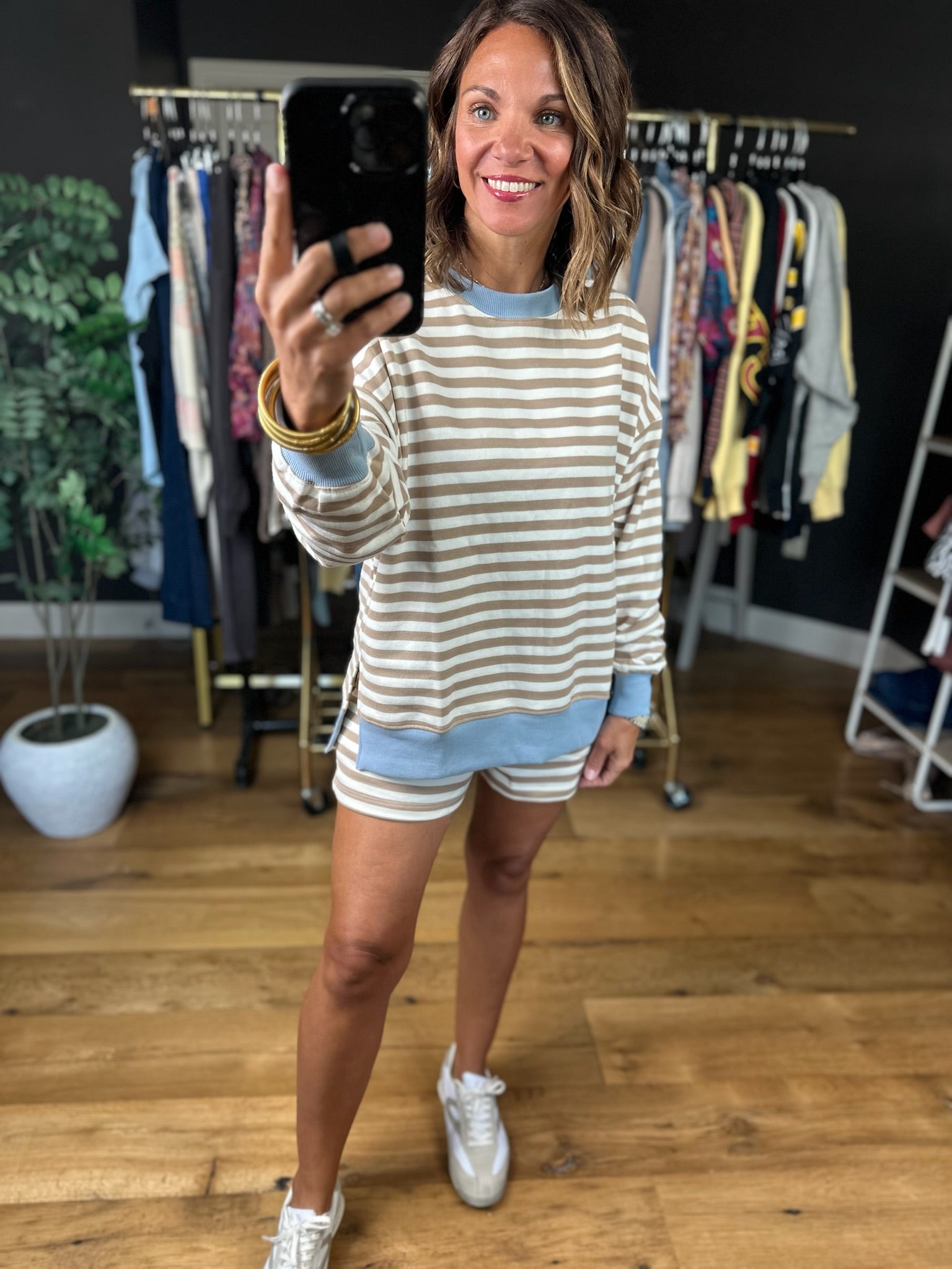 Essential Girl Striped Two-Piece Set-Two Piece Set-Blu Pepper-Anna Kaytes Boutique, Women's Fashion Boutique in Grinnell, Iowa