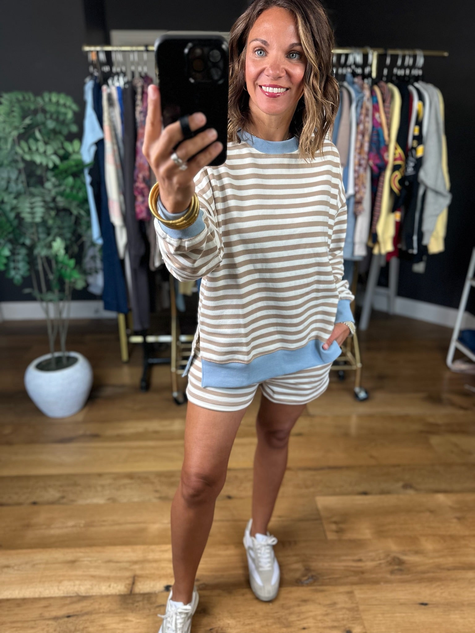 Essential Girl Striped Two-Piece Set-Two Piece Set-Blu Pepper-Anna Kaytes Boutique, Women's Fashion Boutique in Grinnell, Iowa