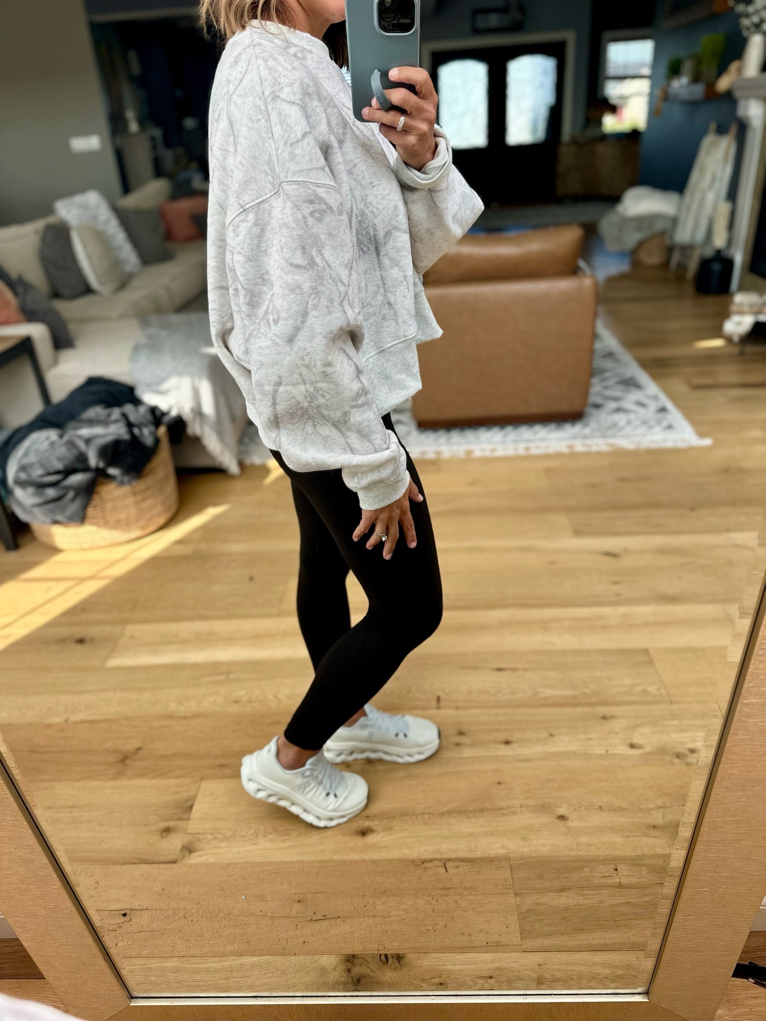 Out Of The Woods Camo Cropped Crewneck-TCEC-Anna Kaytes Boutique, Women's Fashion Boutique in Grinnell, Iowa