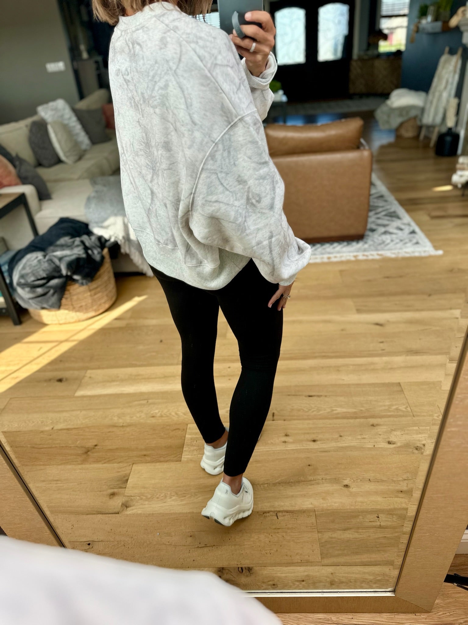 Out Of The Woods Camo Cropped Crewneck-Sweaters-TCEC-Anna Kaytes Boutique, Women's Fashion Boutique in Grinnell, Iowa