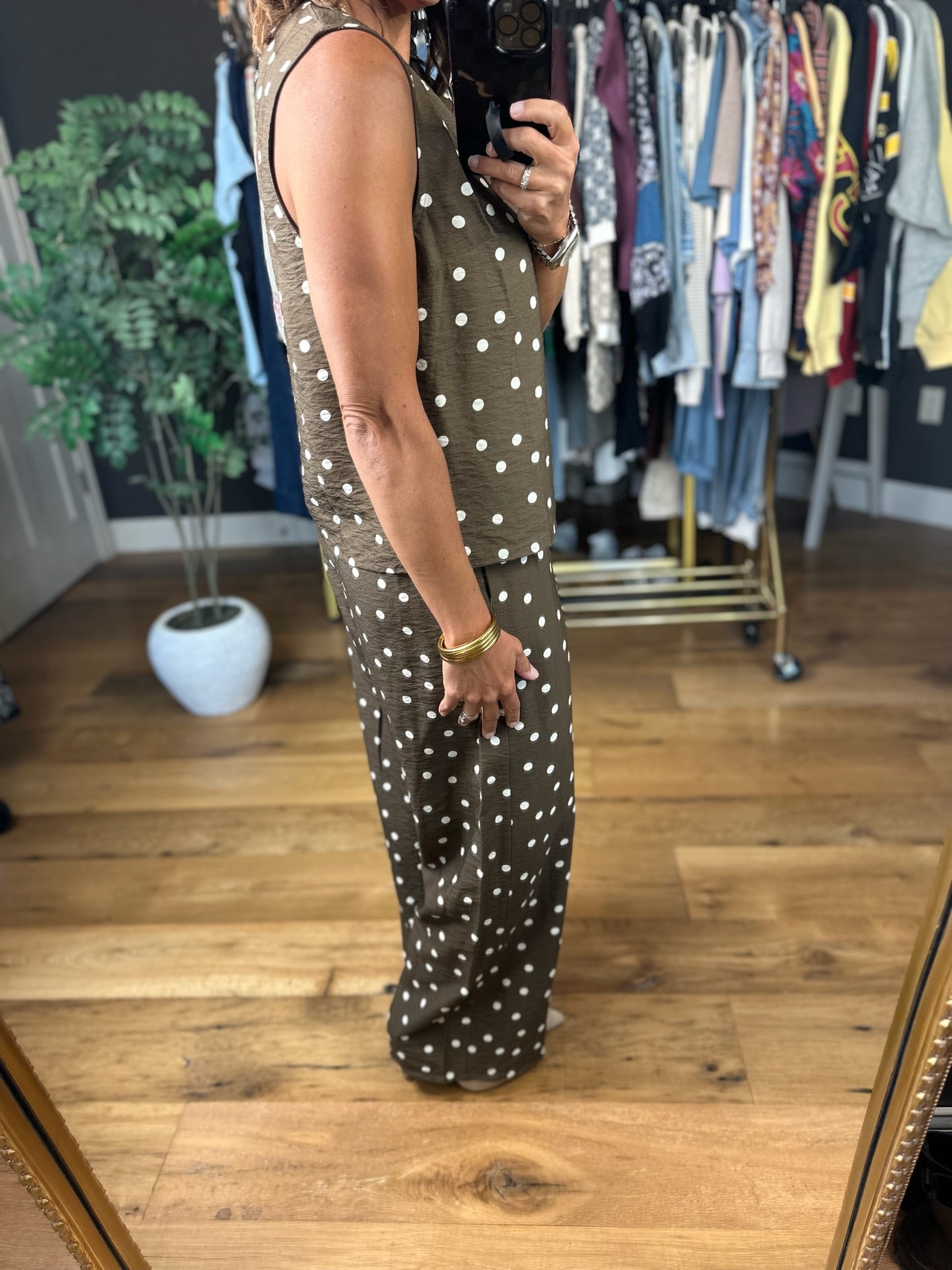 Has To Be You Polka Dot 2-Piece Set-Sleeveless-She & Sky-Anna Kaytes Boutique, Women's Fashion Boutique in Grinnell, Iowa