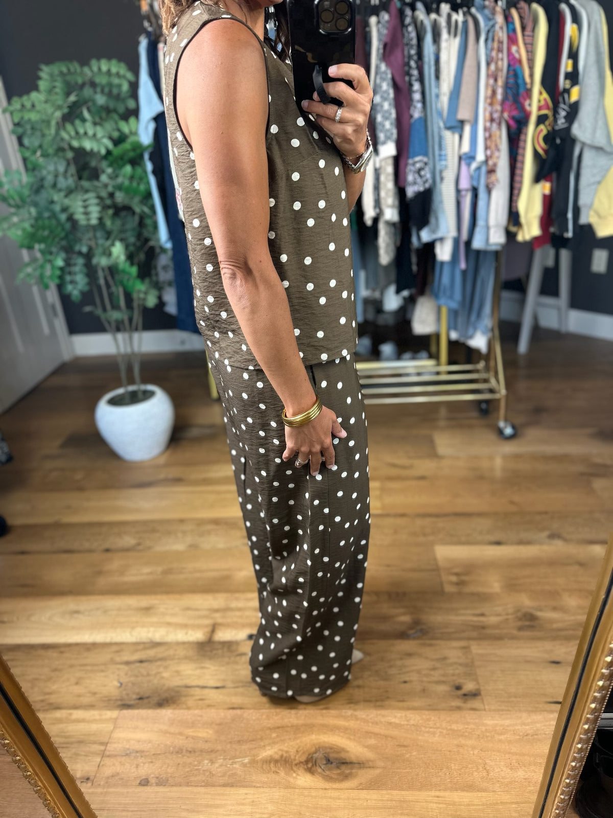 Has To Be You Polka Dot 2-Piece Set-Sleeveless-She & Sky-Anna Kaytes Boutique, Women's Fashion Boutique in Grinnell, Iowa