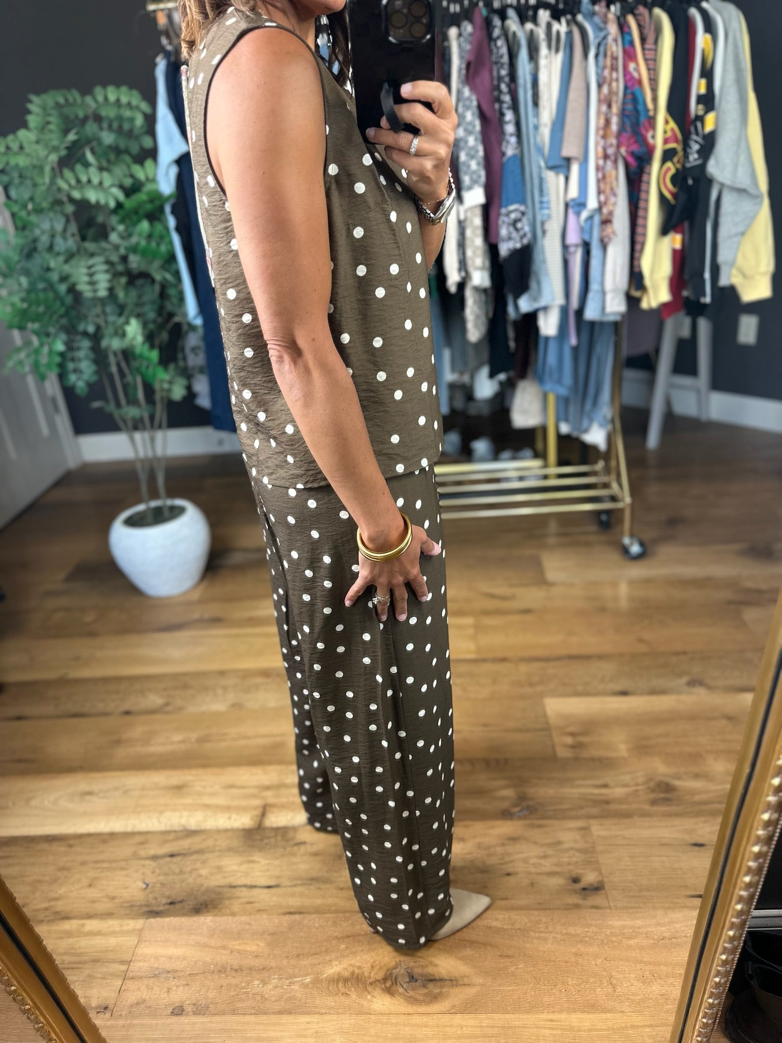 Has To Be You Polka Dot 2-Piece Set-Sleeveless-She & Sky-Anna Kaytes Boutique, Women's Fashion Boutique in Grinnell, Iowa