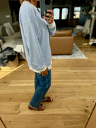 Not A Word Striped Oversized Top-Wishlist-Anna Kaytes Boutique, Women's Fashion Boutique in Grinnell, Iowa