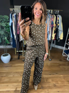 Has To Be You Polka Dot 2-Piece Set-Sleeveless-She & Sky-Anna Kaytes Boutique, Women's Fashion Boutique in Grinnell, Iowa