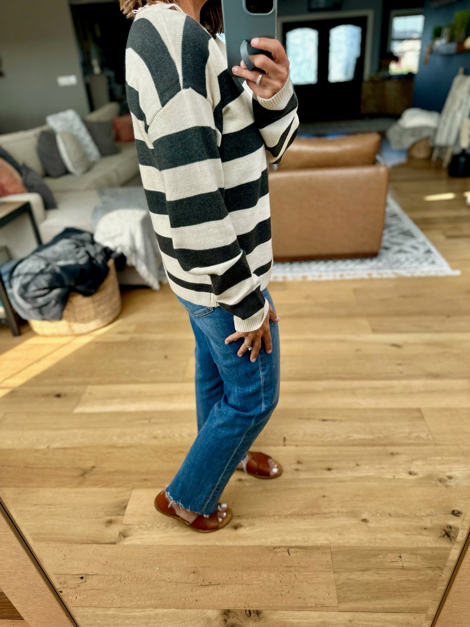 **Can't Stop Me Now Striped Knit Top-Wishlist-Anna Kaytes Boutique, Women's Fashion Boutique in Grinnell, Iowa