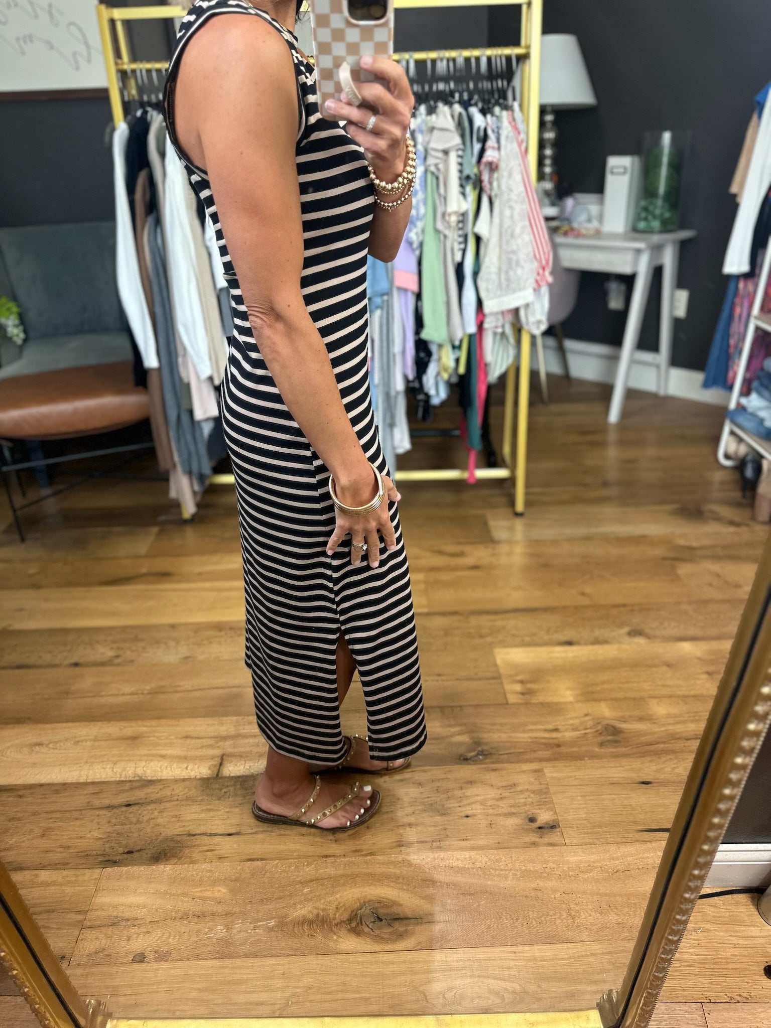 Stand By Me Striped Midi Dress - Multiple Options-Dresses-Eesome-Anna Kaytes Boutique, Women's Fashion Boutique in Grinnell, Iowa