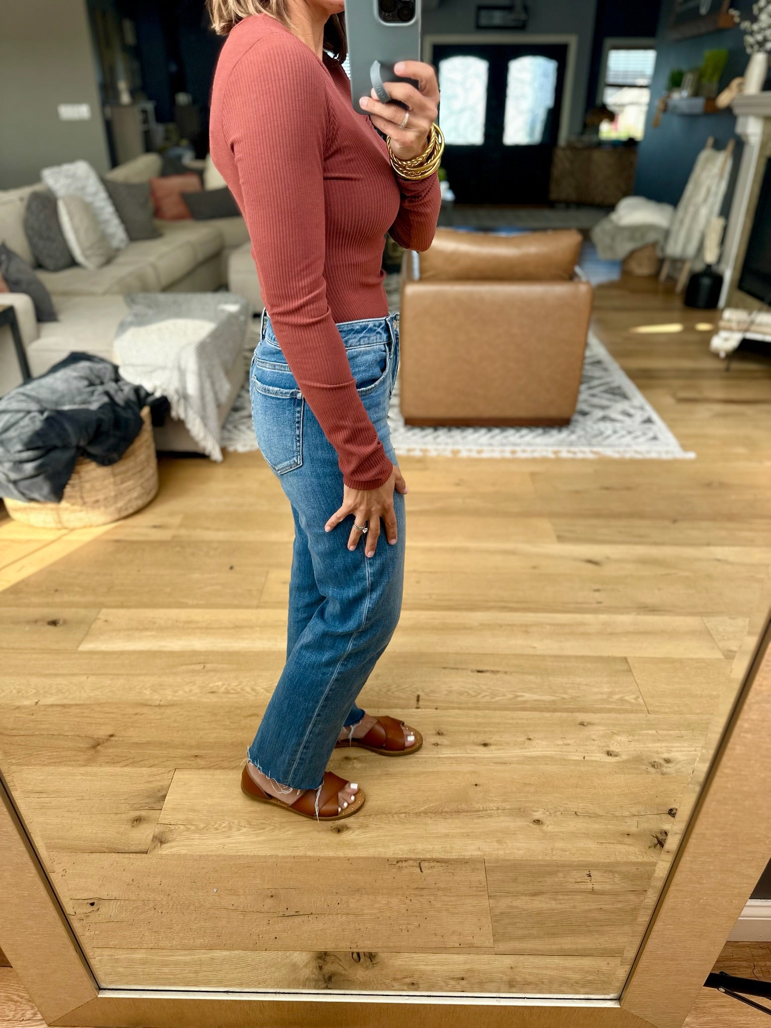 Right This Way Ribbed Bodysuit-Wasabi & Mint-Anna Kaytes Boutique, Women's Fashion Boutique in Grinnell, Iowa