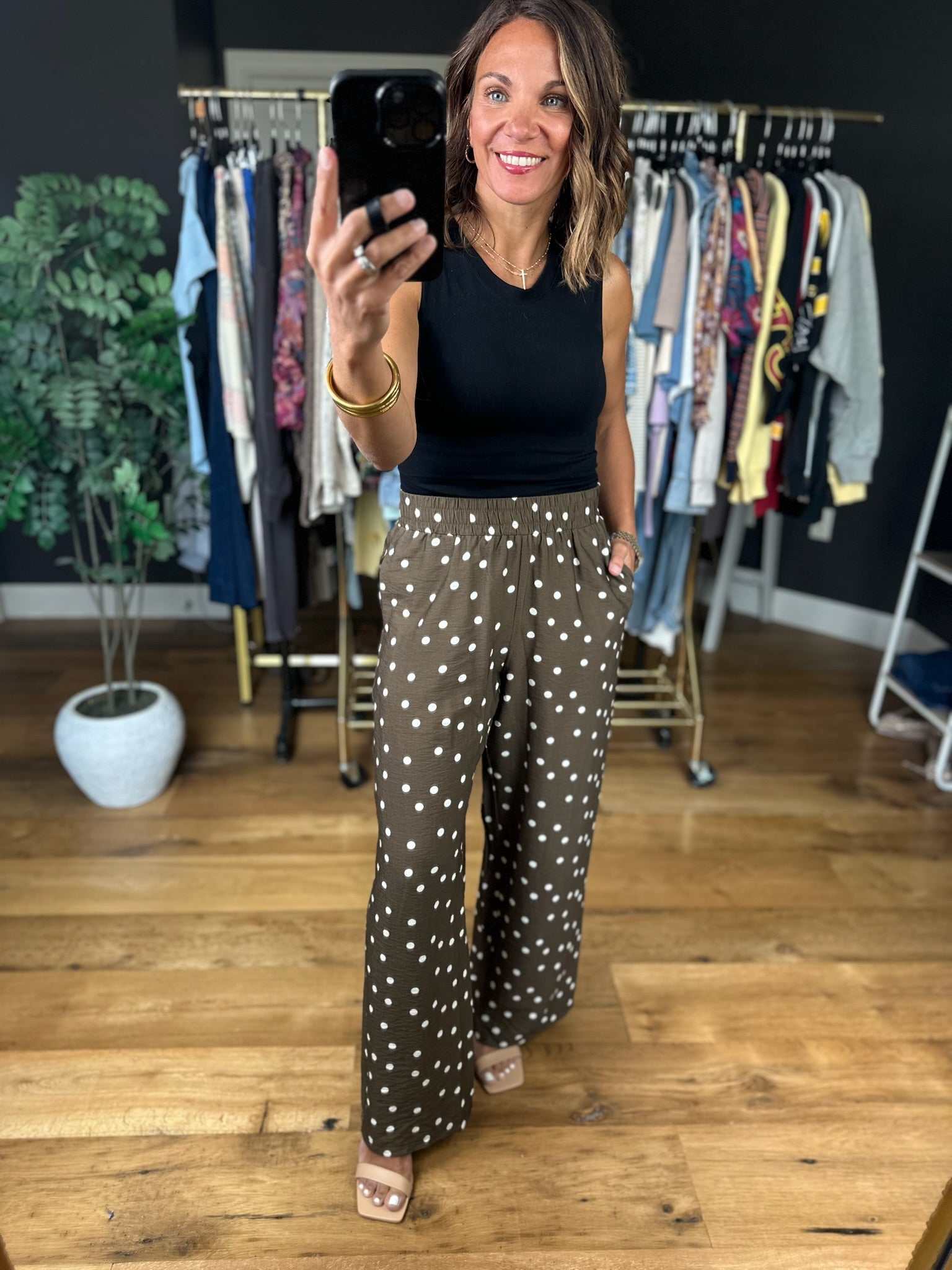 Has To Be You Polka Dot 2-Piece Set-Sleeveless-She & Sky-Anna Kaytes Boutique, Women's Fashion Boutique in Grinnell, Iowa