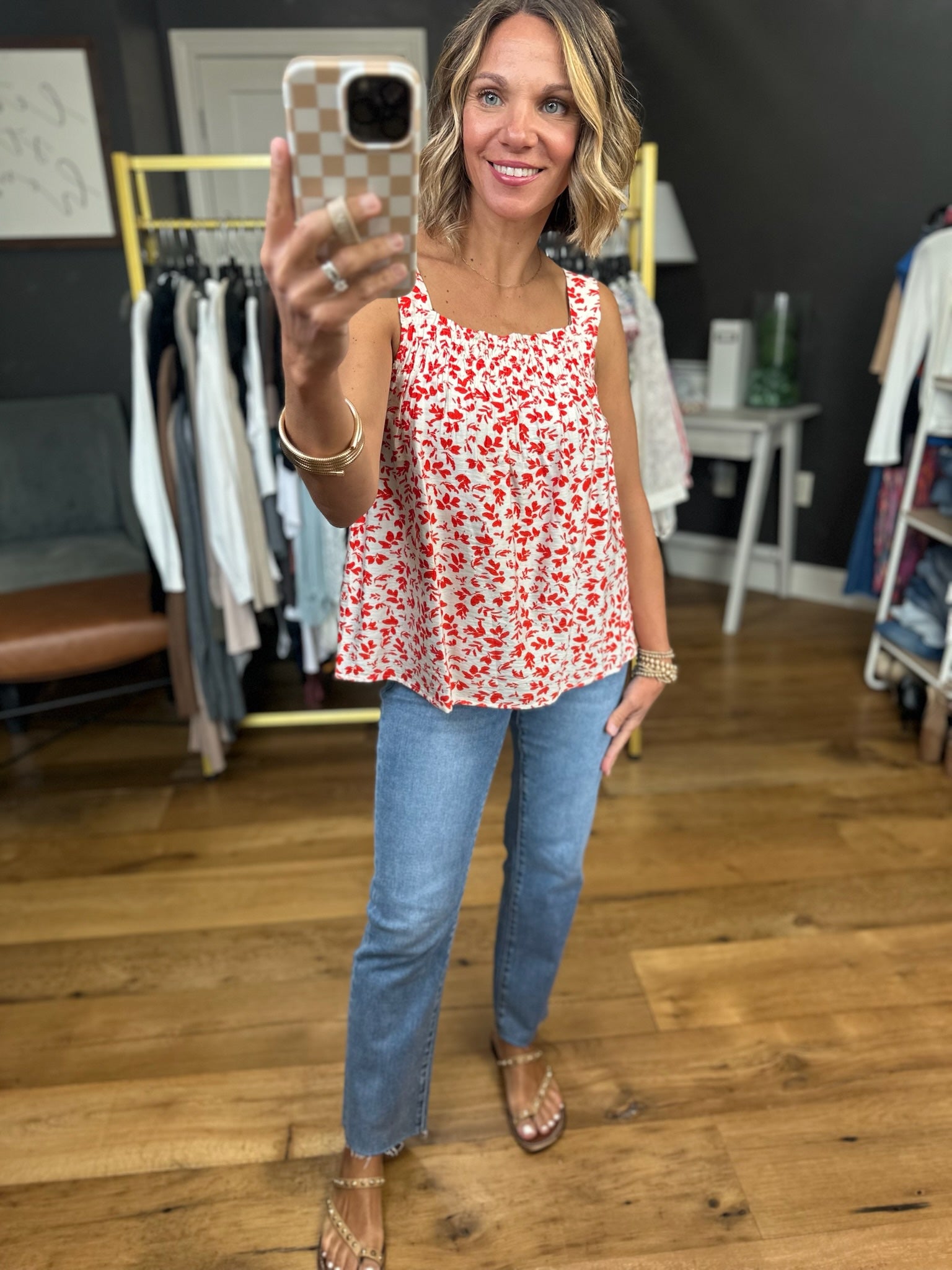 Something Magical Floral Top - Red-Staccato-Anna Kaytes Boutique, Women's Fashion Boutique in Grinnell, Iowa