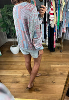 Sweetest Spring Patchwork Crewneck Top-Sweaters-Easel-Anna Kaytes Boutique, Women's Fashion Boutique in Grinnell, Iowa
