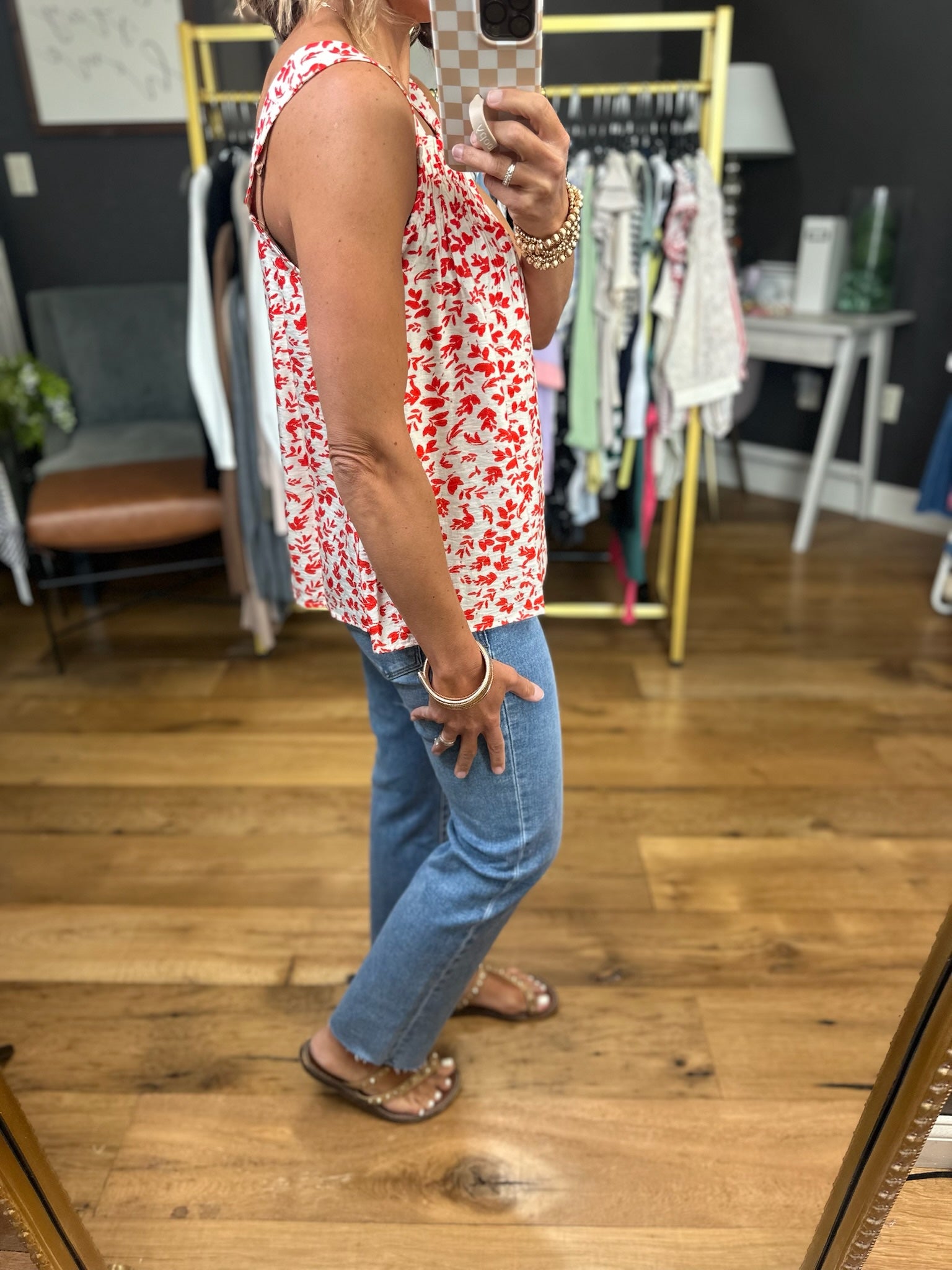 Something Magical Floral Top - Red-Staccato-Anna Kaytes Boutique, Women's Fashion Boutique in Grinnell, Iowa