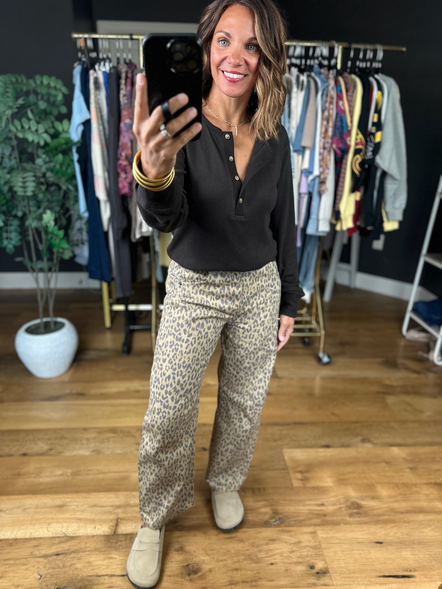 Love It Here Ribbed Henley Top-Long Sleeves-Thread & Supply-Anna Kaytes Boutique, Women's Fashion Boutique in Grinnell, Iowa