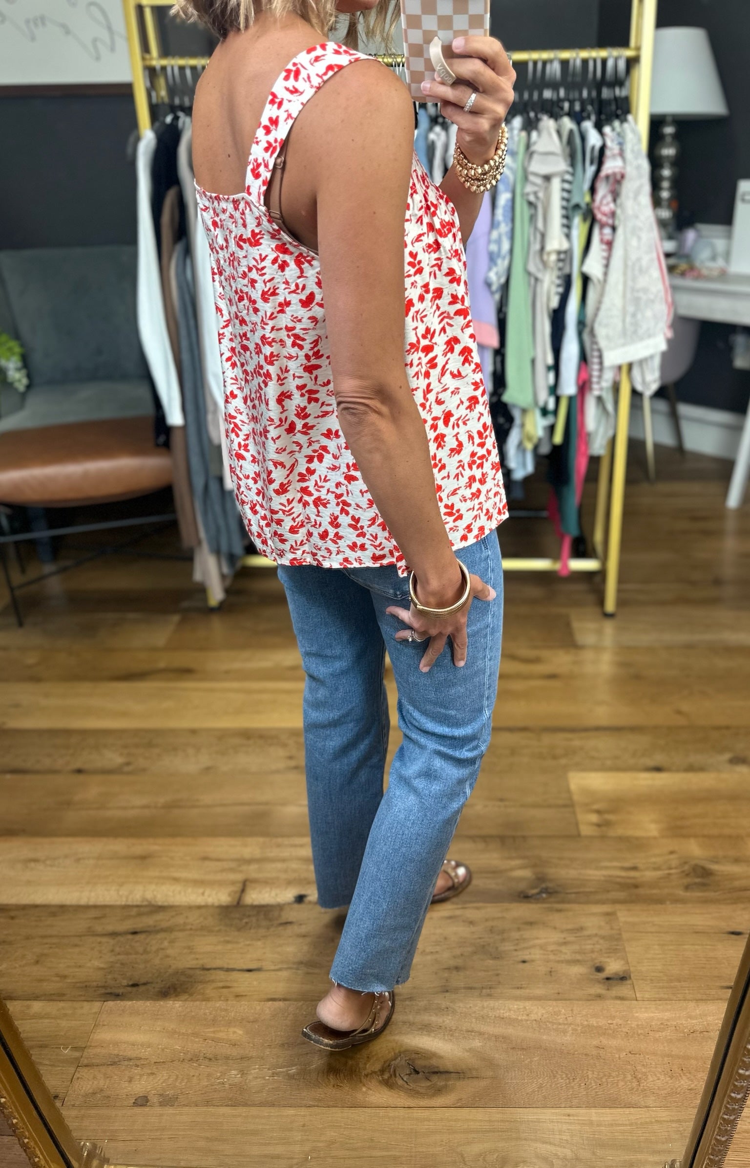 Something Magical Floral Top - Red-Staccato-Anna Kaytes Boutique, Women's Fashion Boutique in Grinnell, Iowa