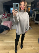 Thinking Of Us Mock-Neck Tunic Sweater-Sweaters-Anniewear-Anna Kaytes Boutique, Women's Fashion Boutique in Grinnell, Iowa