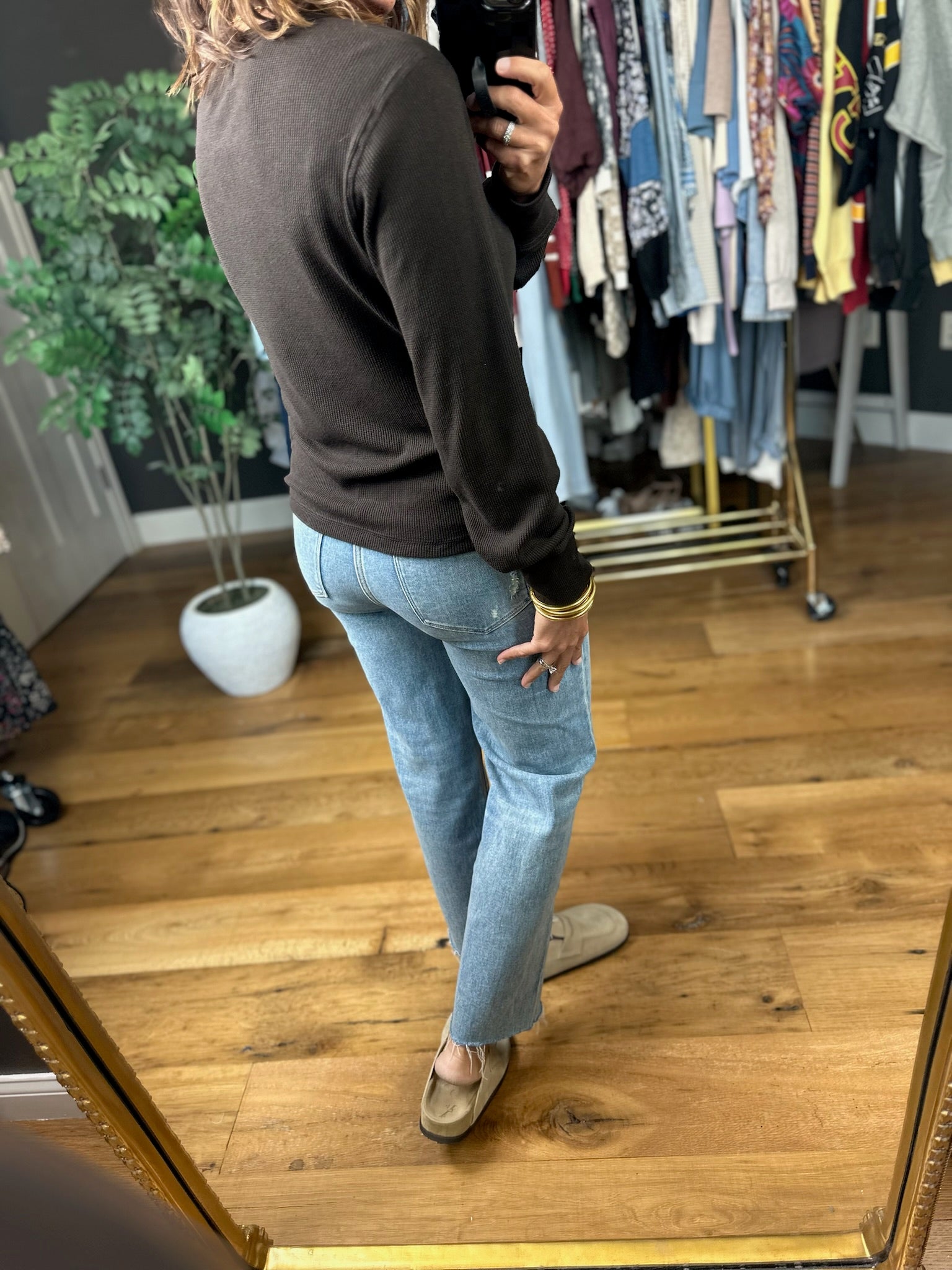 Love It Here Ribbed Henley Top-Long Sleeves-Thread & Supply-Anna Kaytes Boutique, Women's Fashion Boutique in Grinnell, Iowa