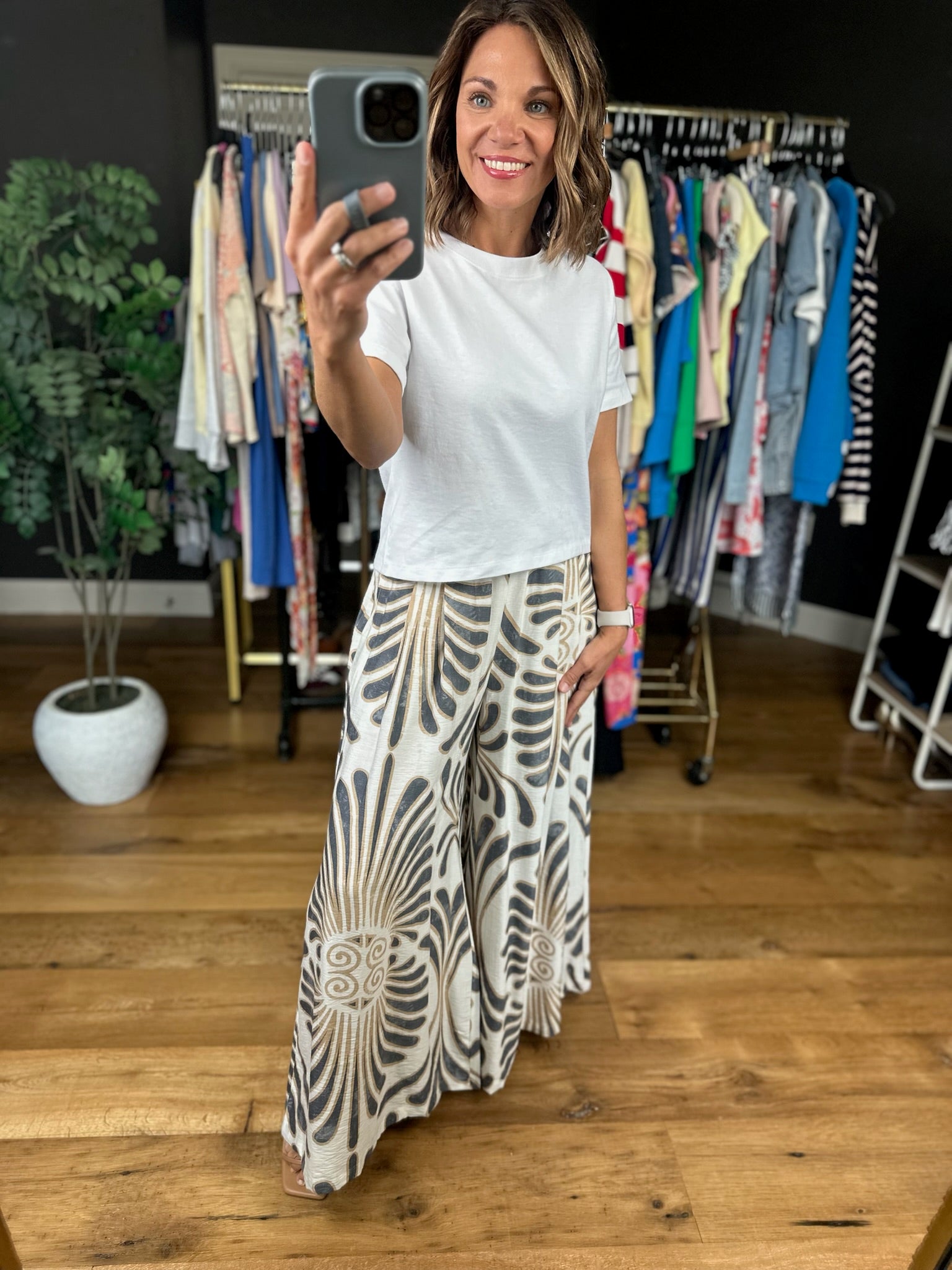 Walk Through The Vineyard Wide-Leg Pant-Pants-Umgee-Anna Kaytes Boutique, Women's Fashion Boutique in Grinnell, Iowa