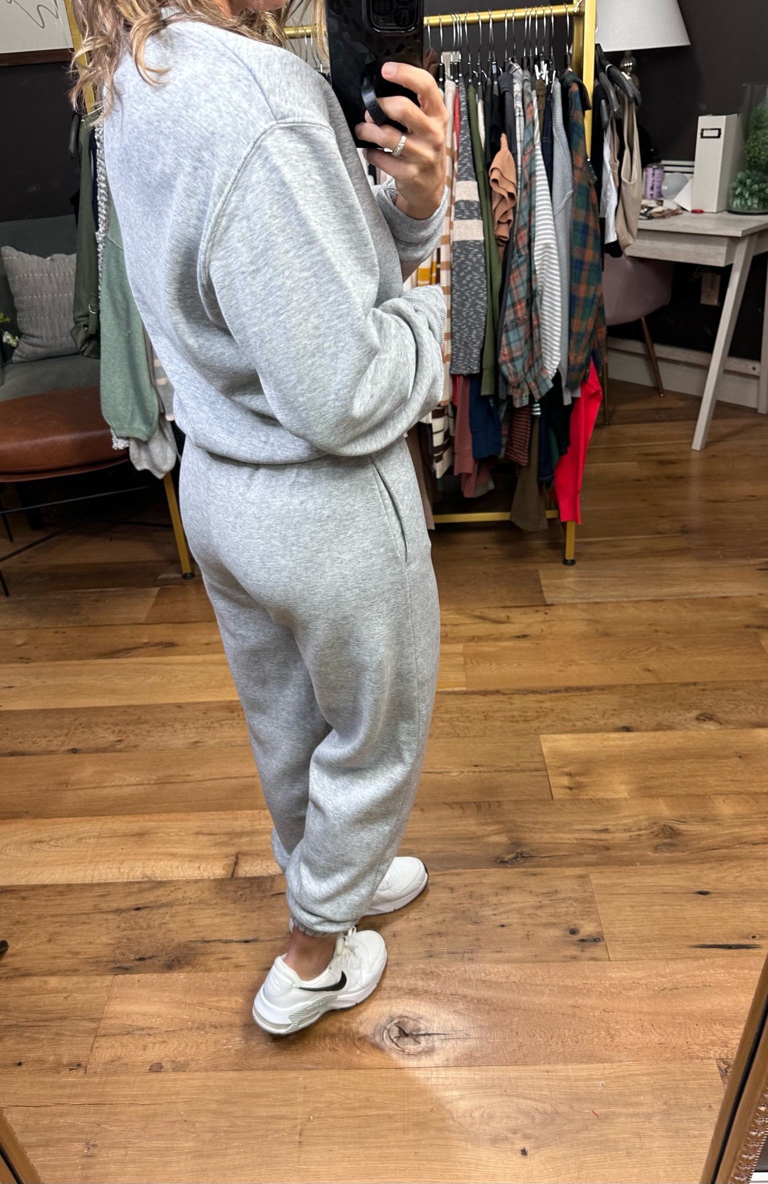 The Maddie Cropped Crew + Jogger Set - Multiple Options-Two Piece Set-Reflex T105/PA903-Anna Kaytes Boutique, Women's Fashion Boutique in Grinnell, Iowa