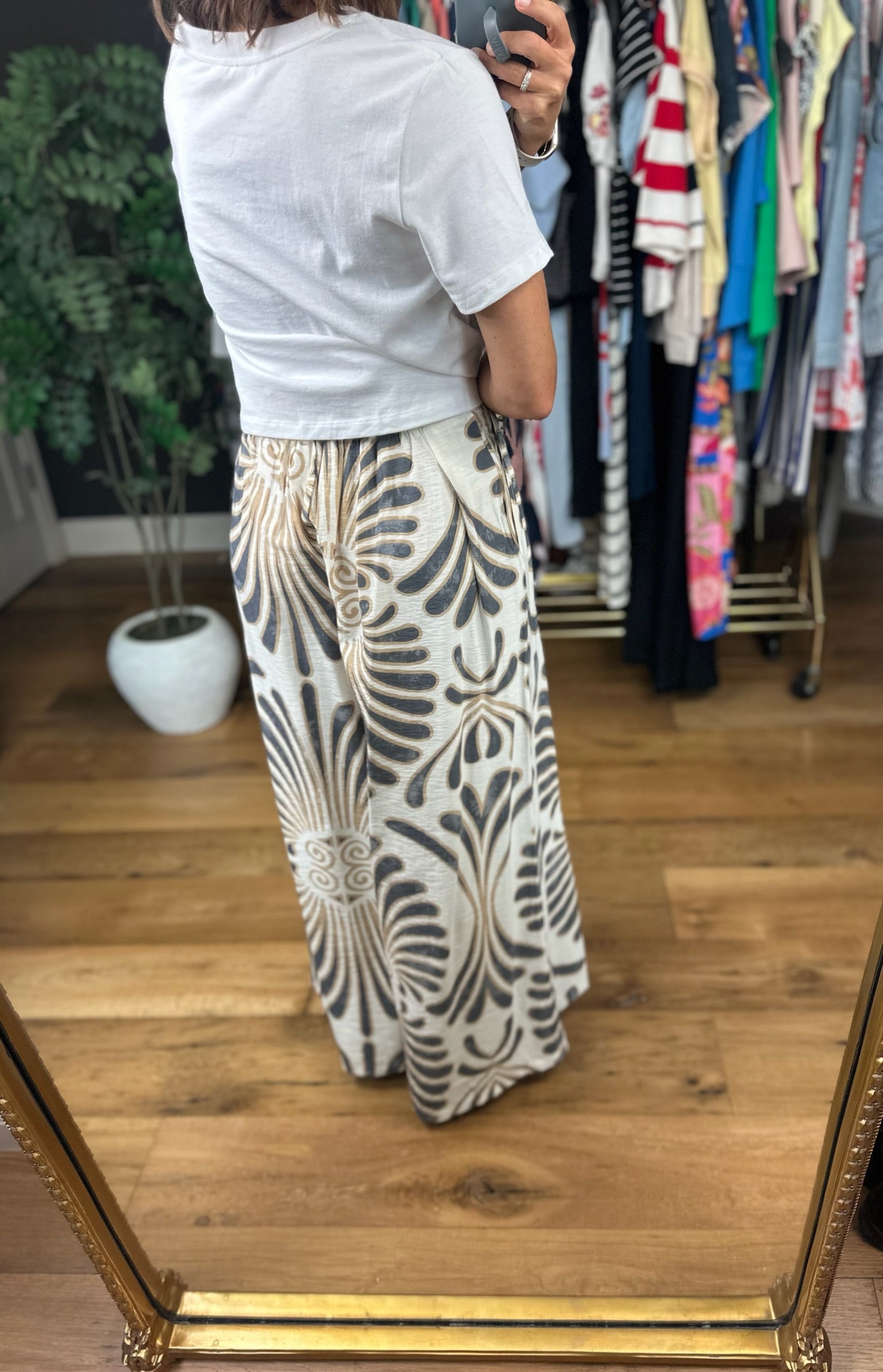 Walk Through The Vineyard Wide-Leg Pant-Pants-Umgee-Anna Kaytes Boutique, Women's Fashion Boutique in Grinnell, Iowa