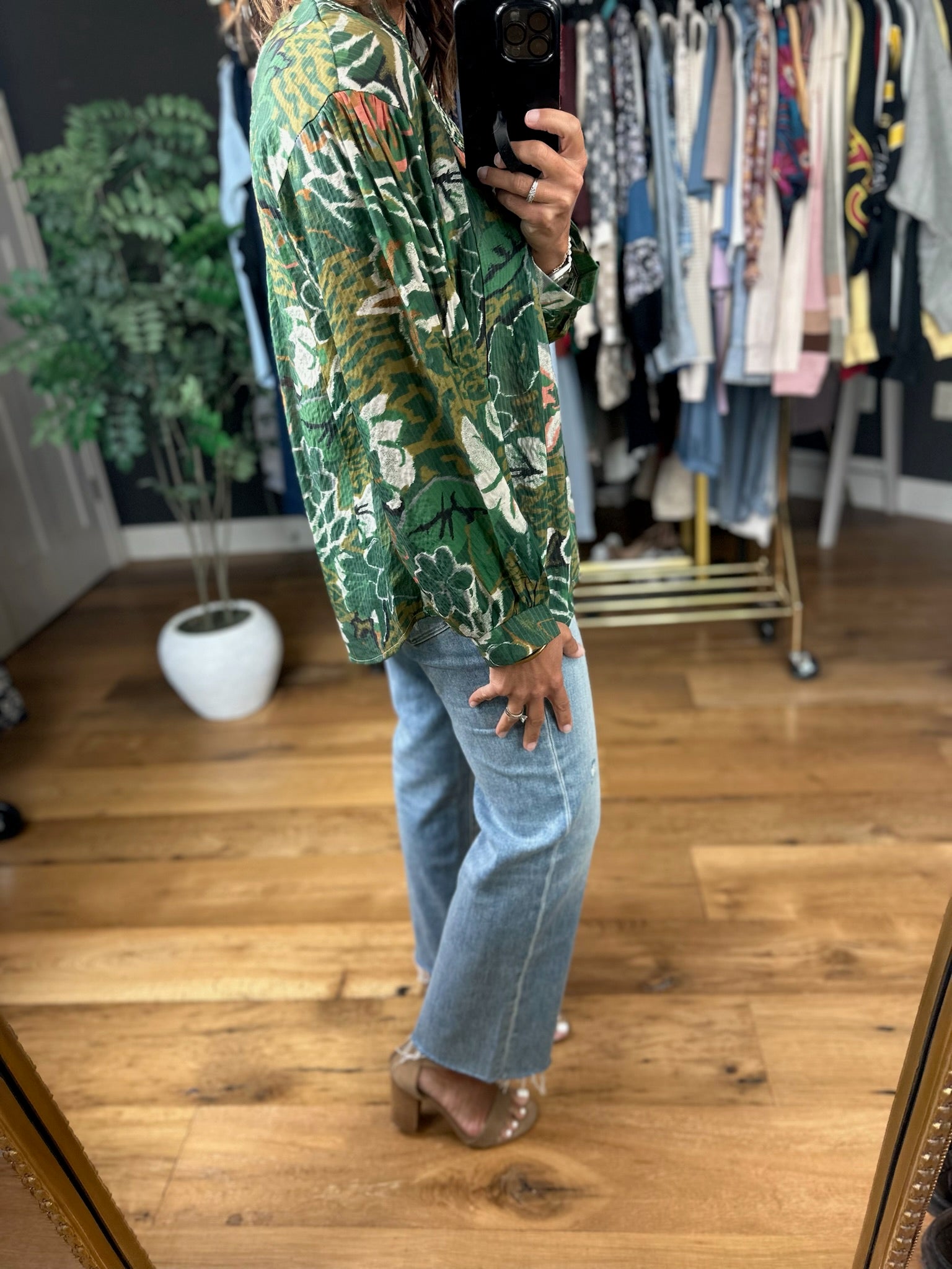 Sunday Best Floral Top-Long Sleeves-Umgee-Anna Kaytes Boutique, Women's Fashion Boutique in Grinnell, Iowa