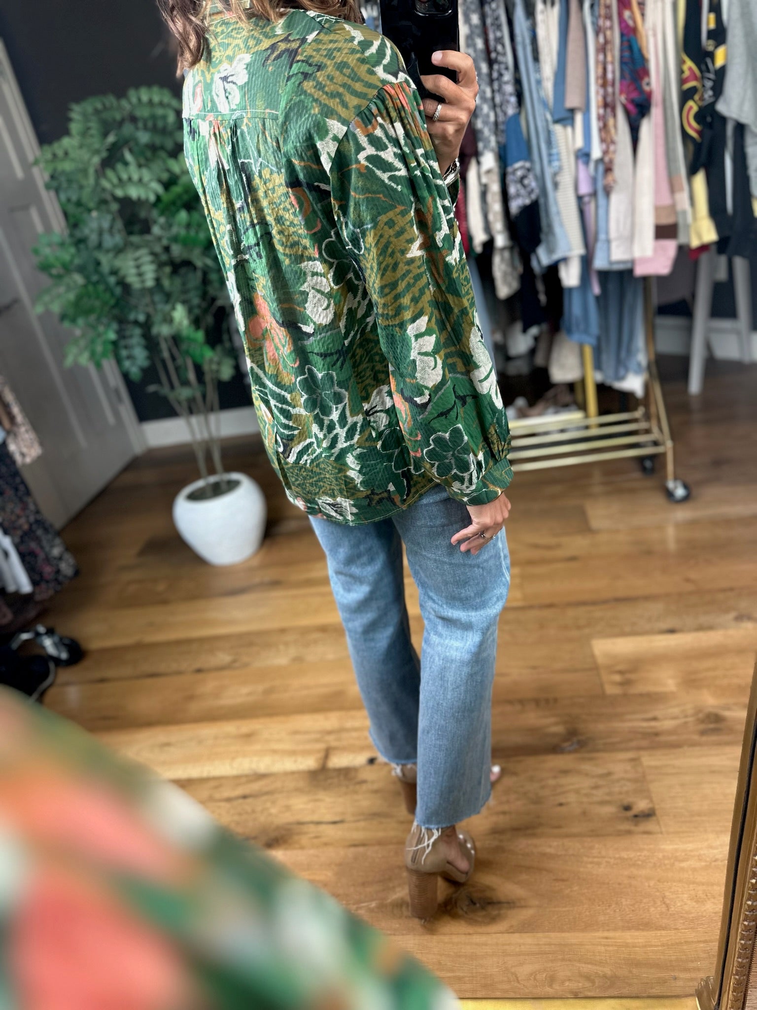Sunday Best Floral Top-Long Sleeves-Umgee-Anna Kaytes Boutique, Women's Fashion Boutique in Grinnell, Iowa