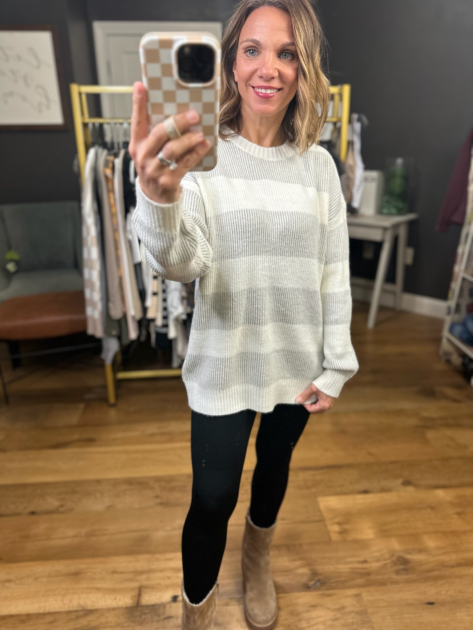 Most Of All Striped Ribbed Sweater - Multiple Options-Be Cool-Anna Kaytes Boutique, Women's Fashion Boutique in Grinnell, Iowa