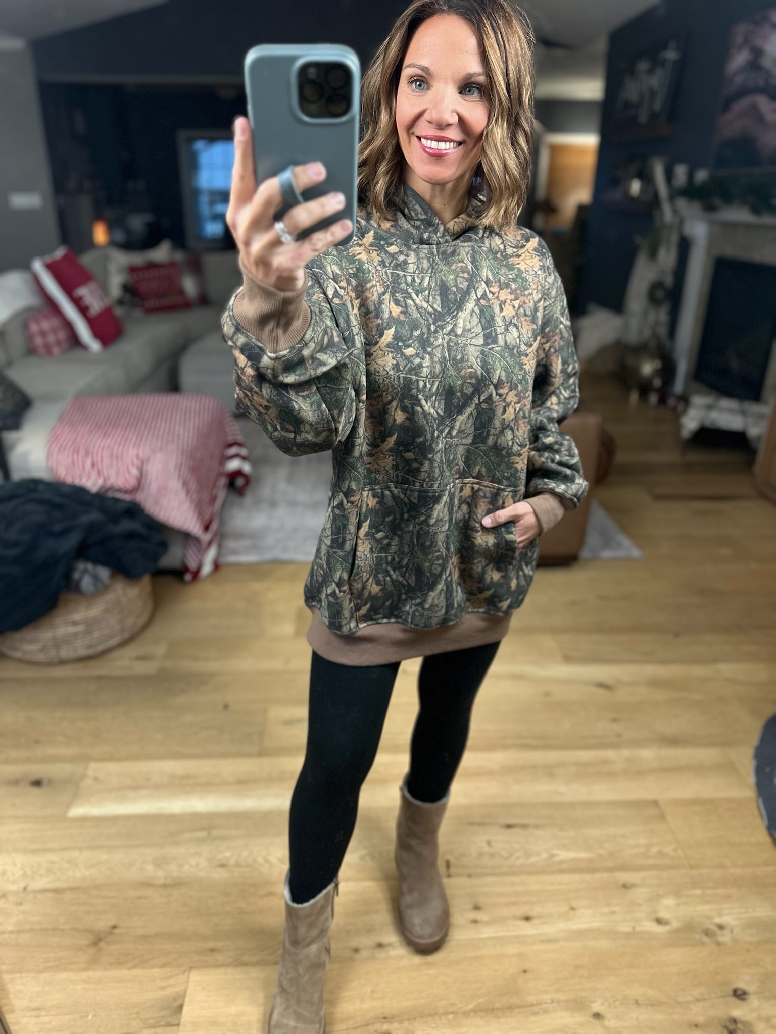 Venture Out Camo Hoodie-Sweaters-TicToc-Anna Kaytes Boutique, Women's Fashion Boutique in Grinnell, Iowa