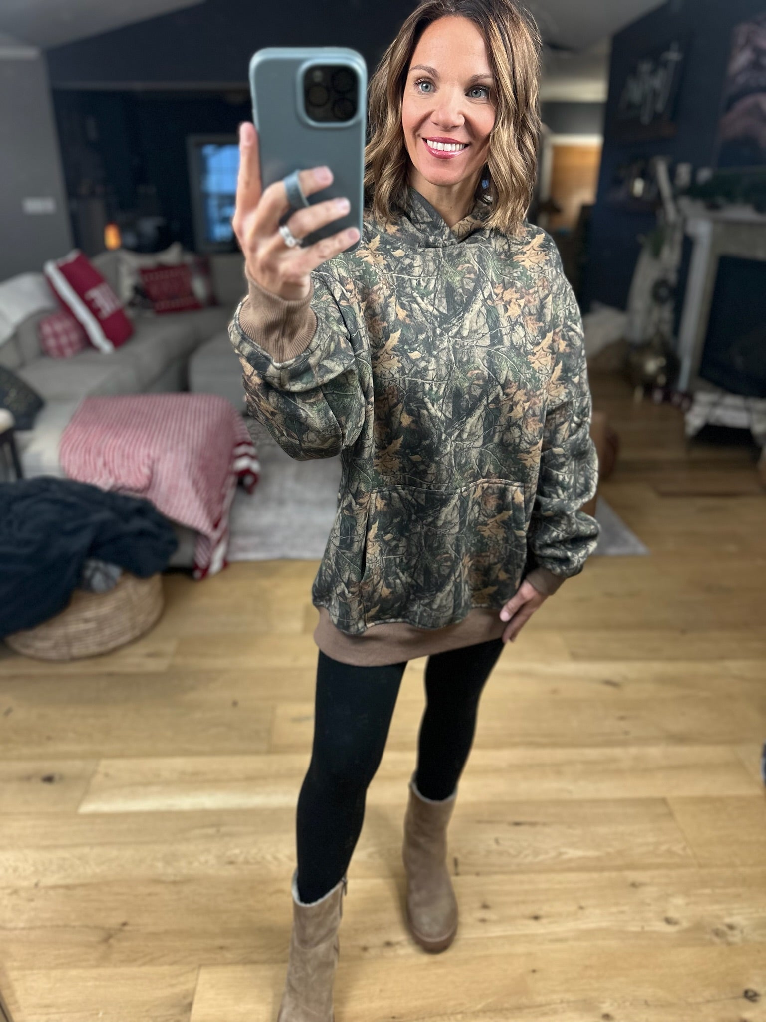 Venture Out Camo Hoodie-Sweaters-TicToc-Anna Kaytes Boutique, Women's Fashion Boutique in Grinnell, Iowa