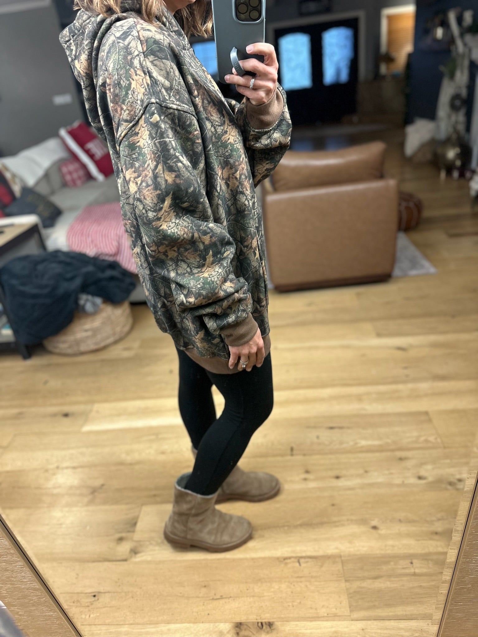 Venture Out Camo Hoodie-Sweaters-TicToc-Anna Kaytes Boutique, Women's Fashion Boutique in Grinnell, Iowa