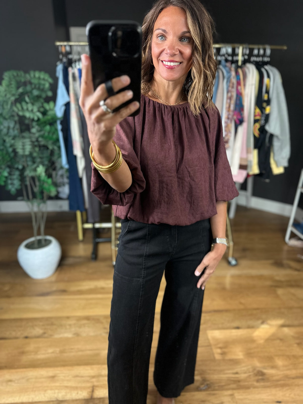 Trusting You Balloon-Hem Top-Top-THML-Anna Kaytes Boutique, Women's Fashion Boutique in Grinnell, Iowa