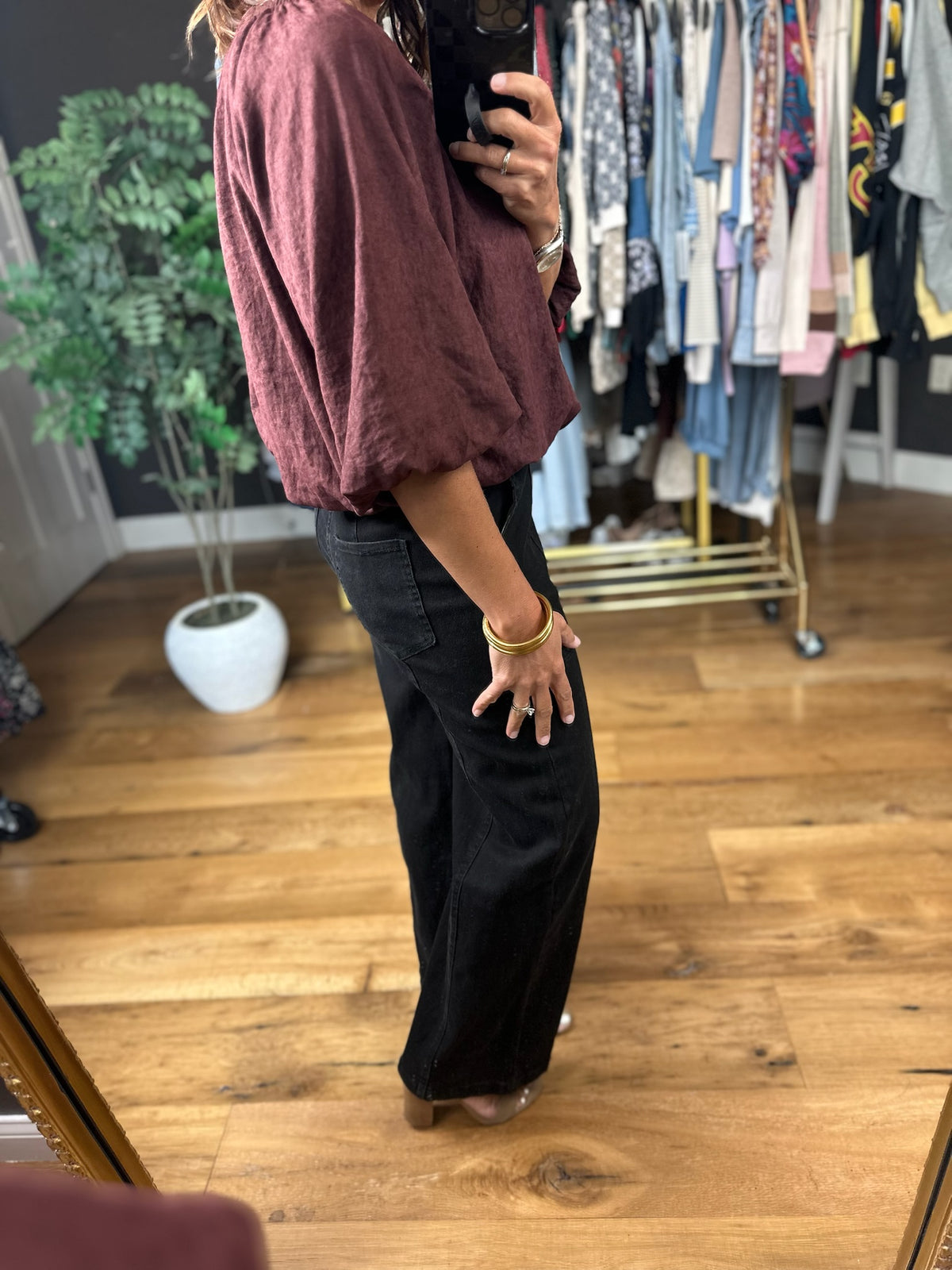 Trusting You Balloon-Hem Top-Top-THML-Anna Kaytes Boutique, Women's Fashion Boutique in Grinnell, Iowa
