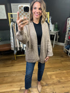 Gather Around Pocket Cardigan - Mocha-Staccato-Anna Kaytes Boutique, Women's Fashion Boutique in Grinnell, Iowa