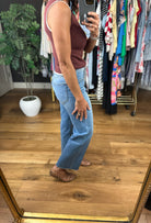 The Aleah High-Rise Slim Wide Crop Denim-Jeans-Flying Monkey-Anna Kaytes Boutique, Women's Fashion Boutique in Grinnell, Iowa