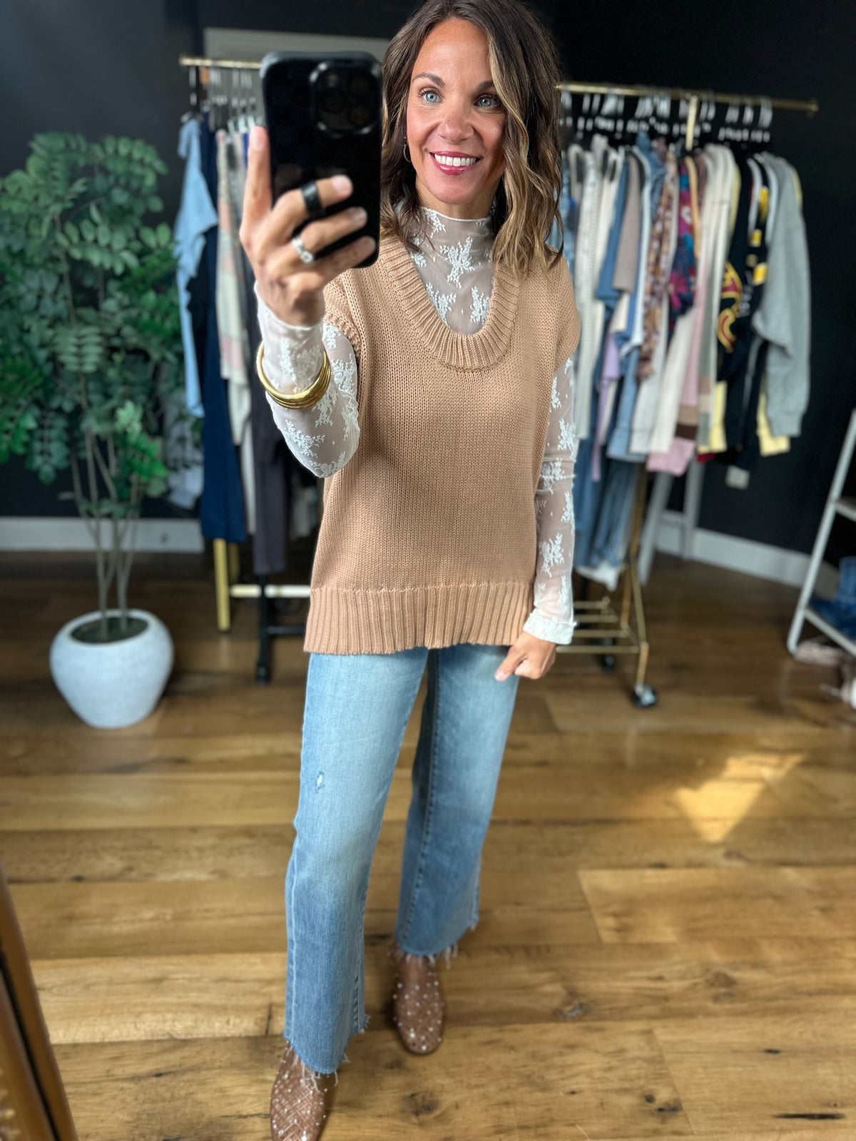 Next Up Chunky-Knit Sweater Vest-Sweaters-Wishlist-Anna Kaytes Boutique, Women's Fashion Boutique in Grinnell, Iowa