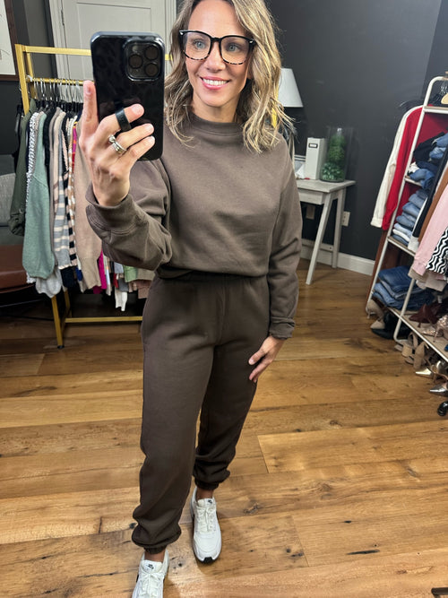 The Maddie Cropped Crew + Jogger Set - Multiple Options-Two piece set-Reflex T105/PA903-Anna Kaytes Boutique, Women's Fashion Boutique in Grinnell, Iowa