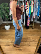 The Aleah High-Rise Slim Wide Crop Denim-Jeans-Flying Monkey-Anna Kaytes Boutique, Women's Fashion Boutique in Grinnell, Iowa