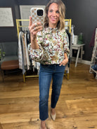 By Happenstance Floral Top - Olive-Jodifl-Anna Kaytes Boutique, Women's Fashion Boutique in Grinnell, Iowa