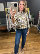 By Happenstance Floral Top - Olive-Jodifl-Anna Kaytes Boutique, Women's Fashion Boutique in Grinnell, Iowa