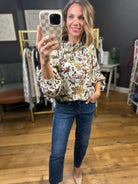 By Happenstance Floral Top - Olive-Jodifl-Anna Kaytes Boutique, Women's Fashion Boutique in Grinnell, Iowa