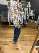 By Happenstance Floral Top - Olive-Jodifl-Anna Kaytes Boutique, Women's Fashion Boutique in Grinnell, Iowa