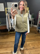 Stay Here Awhile Sherpa Vest - Olive-Staccato-Anna Kaytes Boutique, Women's Fashion Boutique in Grinnell, Iowa