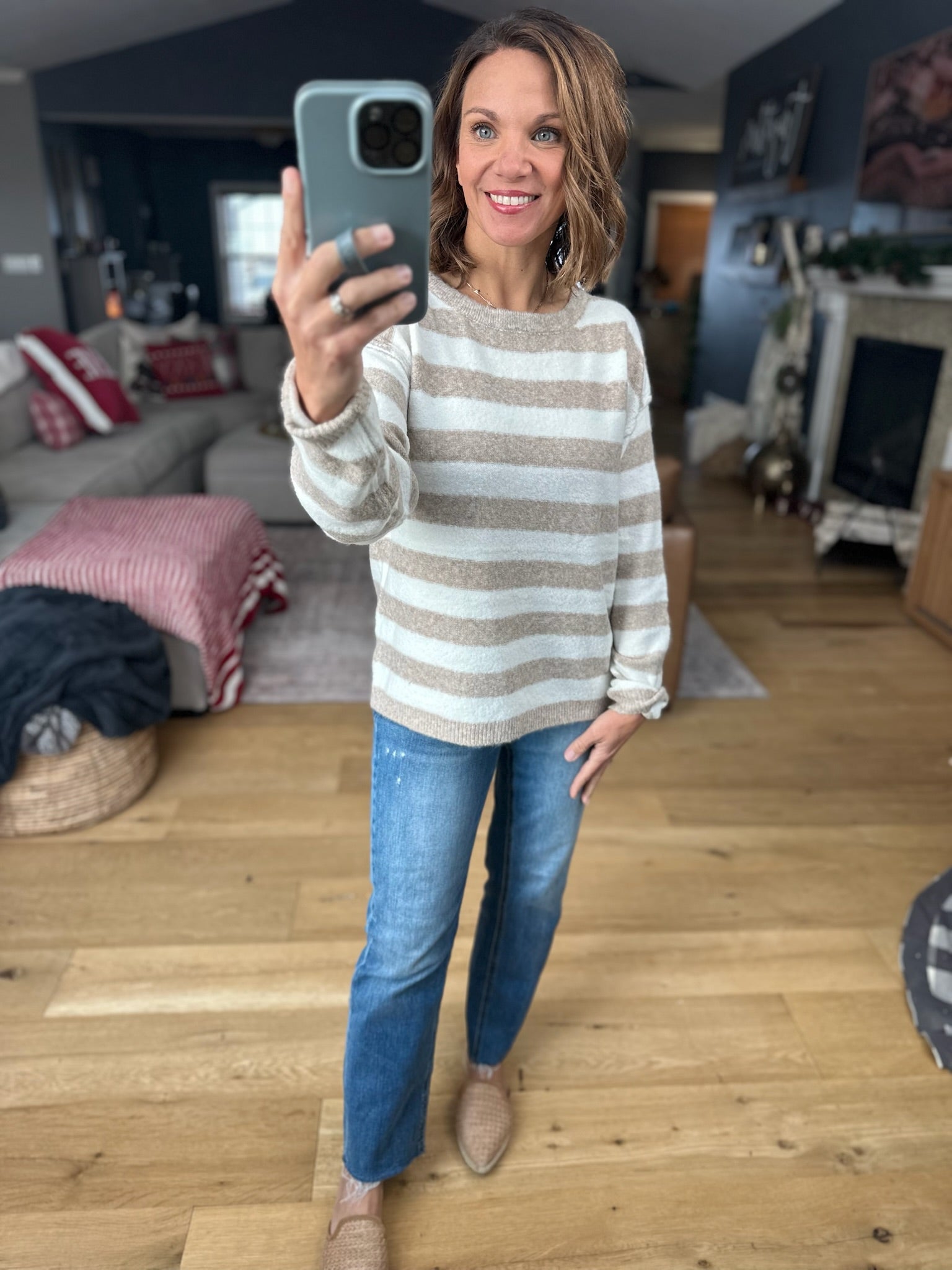 Moving Forward Striped Knit Top-Sweaters-Staccato-Anna Kaytes Boutique, Women's Fashion Boutique in Grinnell, Iowa