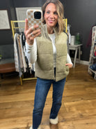 Stay Here Awhile Sherpa Vest - Olive-Staccato-Anna Kaytes Boutique, Women's Fashion Boutique in Grinnell, Iowa