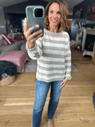 Moving Forward Striped Knit Top-Sweaters-Staccato-Anna Kaytes Boutique, Women's Fashion Boutique in Grinnell, Iowa