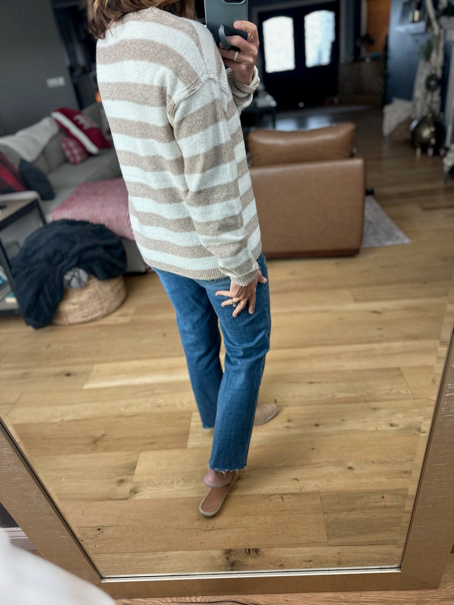 Moving Forward Striped Knit Top-Sweaters-Staccato-Anna Kaytes Boutique, Women's Fashion Boutique in Grinnell, Iowa