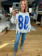 Varsity Crew Sweatshirt-Eesome-Anna Kaytes Boutique, Women's Fashion Boutique in Grinnell, Iowa