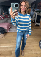 Moving Forward Striped Knit Top-Sweaters-Staccato-Anna Kaytes Boutique, Women's Fashion Boutique in Grinnell, Iowa