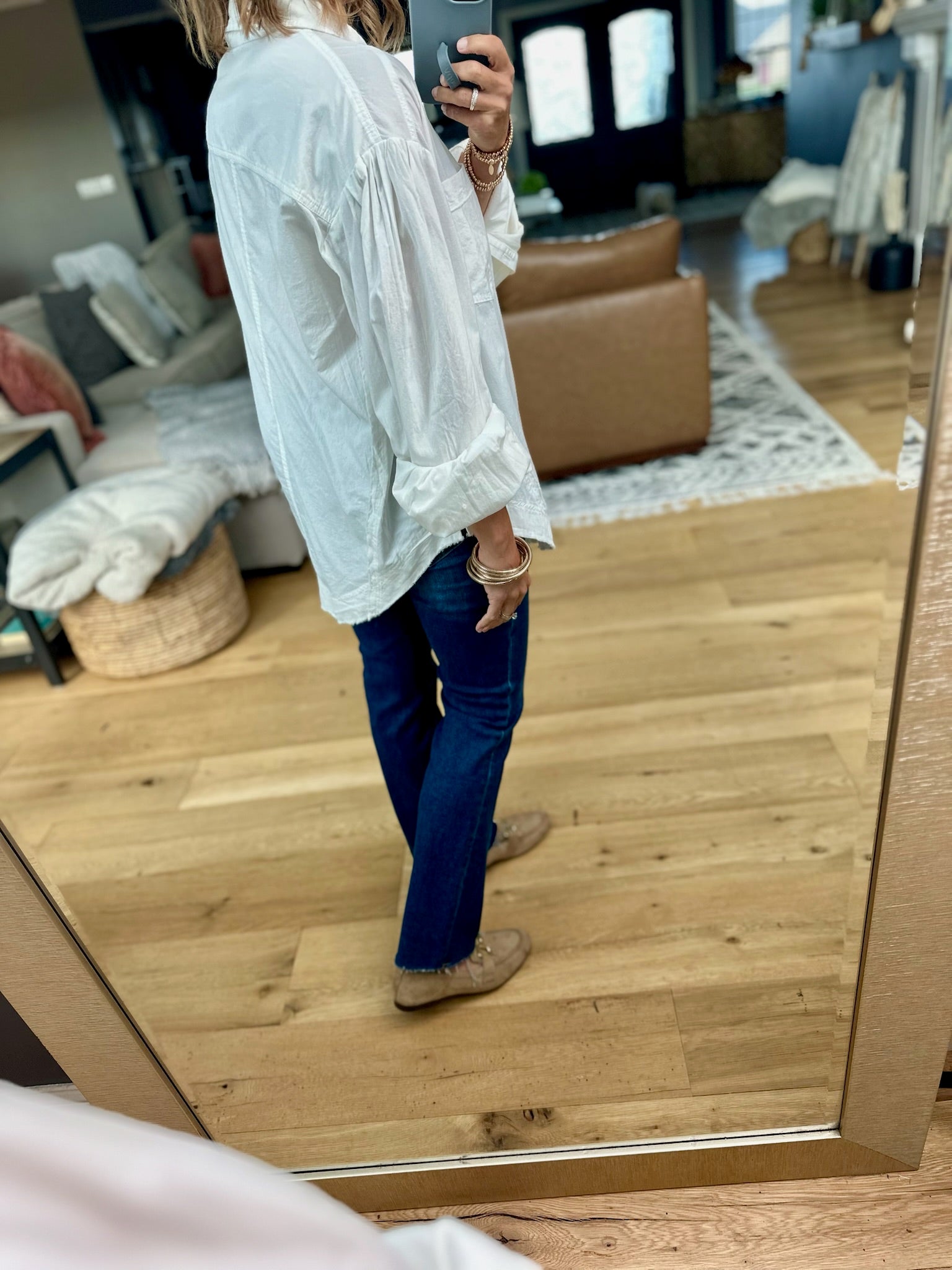 Make It My Business Boyfriend Button-Down Top-Wishlist-Anna Kaytes Boutique, Women's Fashion Boutique in Grinnell, Iowa