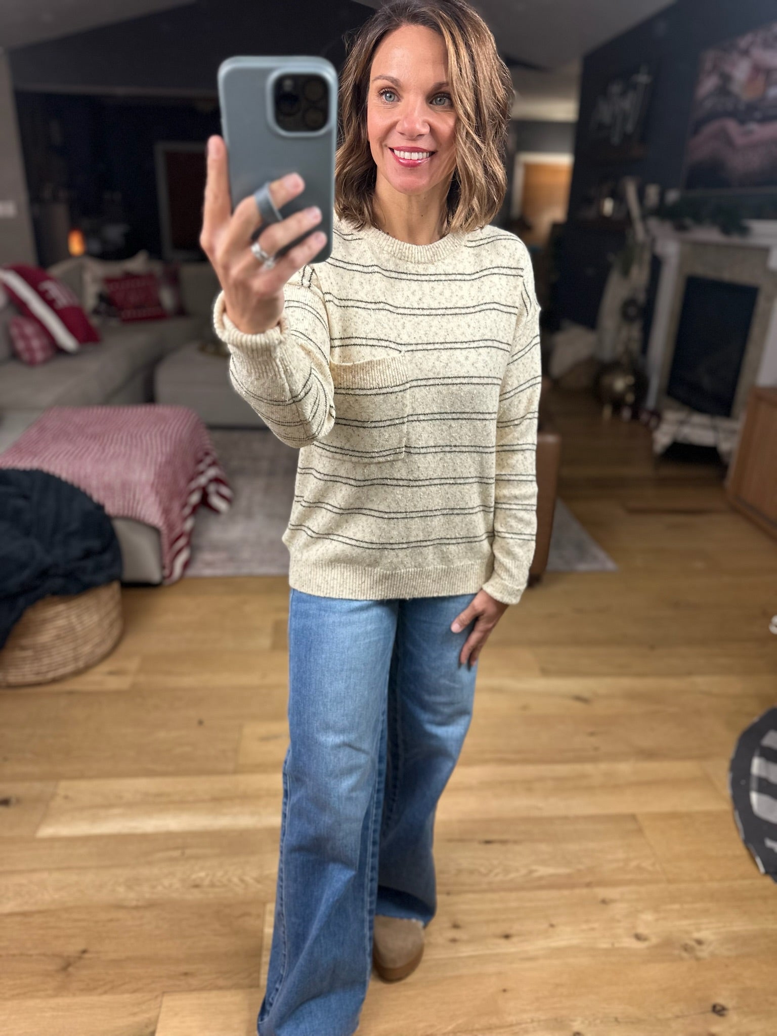 Through The Seasons Striped Knit Top-55725-Staccato-Anna Kaytes Boutique, Women's Fashion Boutique in Grinnell, Iowa