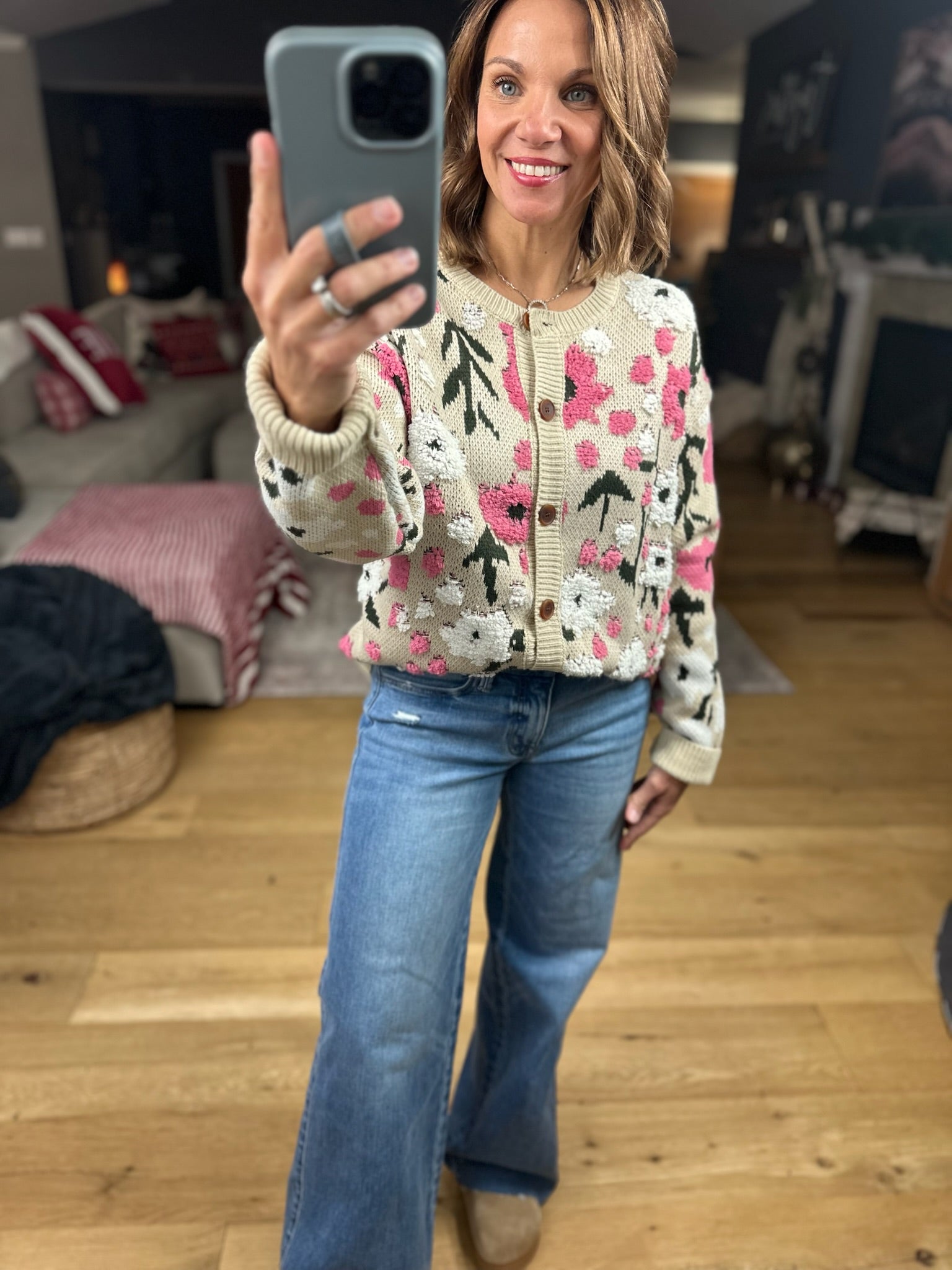 Sweetest Meadow Button Cardigan-Sweaters-Anniewear-Anna Kaytes Boutique, Women's Fashion Boutique in Grinnell, Iowa